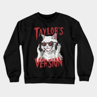 death metal taylors cat version Crewneck Sweatshirt